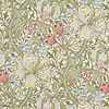 Golden Lily-behang-Tapete-Morris & Co-Green/Red-Rol-210398-Selected Wallpapers