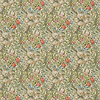 Golden Lily stof-Fabric-Tapete-Morris & Co-Green/Gold-Meter (M1)-226702-Selected Wallpapers