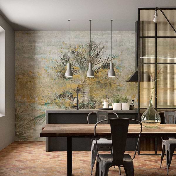 Golden Palm-Behang-Tapete-Inkiostro Bianco-Selected Wallpapers