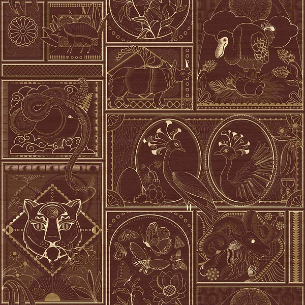 Golden Tiger-Behang-Tapete-Moooi-Jarrah-Meter (M1)-MO4041-Selected Wallpapers