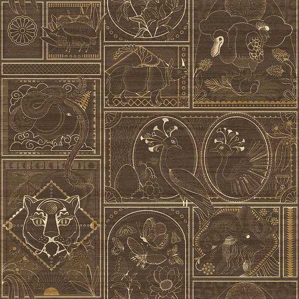 Golden Tiger-Behang-Tapete-Moooi-Makore-Meter (M1)-MO4042-Selected Wallpapers