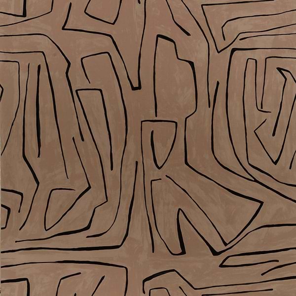 Graffito-behang-Tapete-Kelly Wearstler-Sand/Black-Set (A+B)-GWP-3501.68-Selected Wallpapers