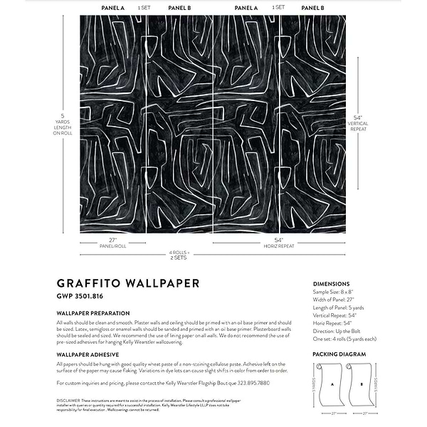 Graffito-behang-Tapete-Kelly Wearstler-Selected Wallpapers