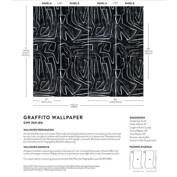 Graffito-behang-Tapete-Kelly Wearstler-Selected Wallpapers