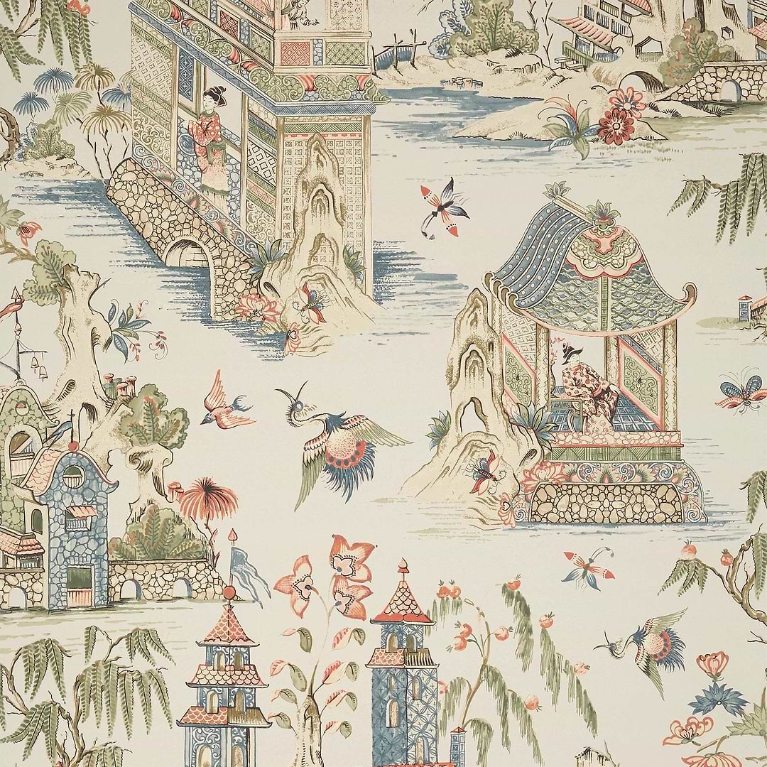 Grand Palace-Behang-Tapete-Thibaut-Taupe-Rol-T13618-Selected Wallpapers