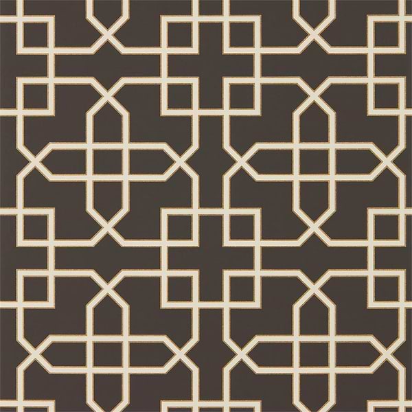 Hampton Trellis-behang-Tapete-Sanderson-Charcoal-Rol-216662-Selected Wallpapers