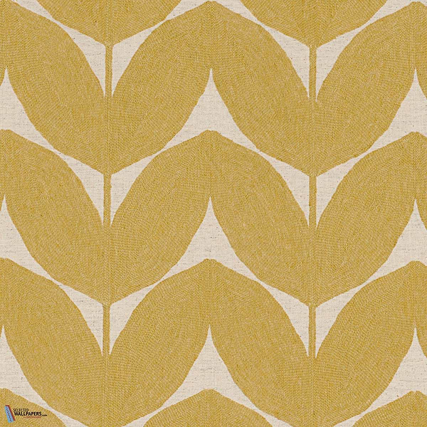 Herbes Folles stof-Fabric-Tapete-Casamance-Moutarde-Meter (M1)-41330340-Selected Wallpapers