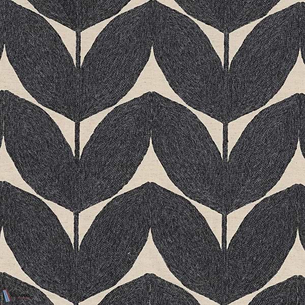 Herbes Folles stof-Fabric-Tapete-Casamance-Anthracite-Meter (M1)-41330748-Selected Wallpapers