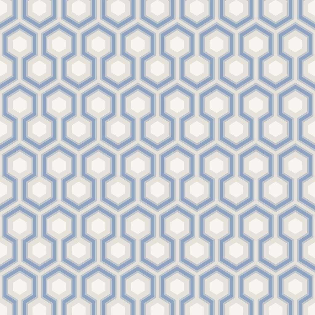 Hicks' Hexagon-behang-Tapete-Cole & Son-Hyacinth Blue-Rol-66/8054-Selected Wallpapers