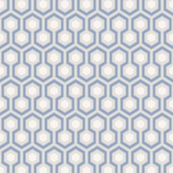 Hicks' Hexagon-behang-Tapete-Cole & Son-Hyacinth Blue-Rol-66/8054-Selected Wallpapers