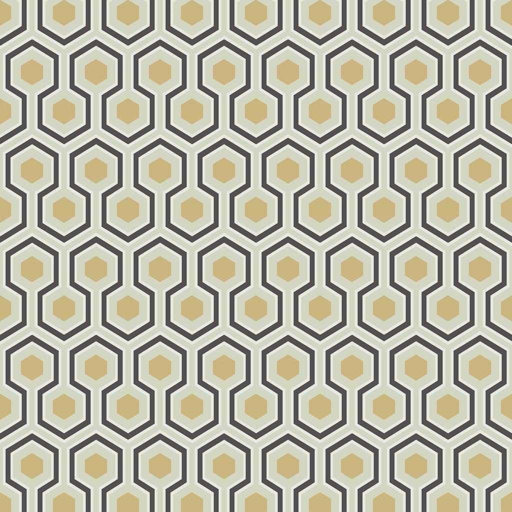 Hicks' Hexagon-behang-Tapete-Cole & Son-Black-Rol-66/8056-Selected Wallpapers