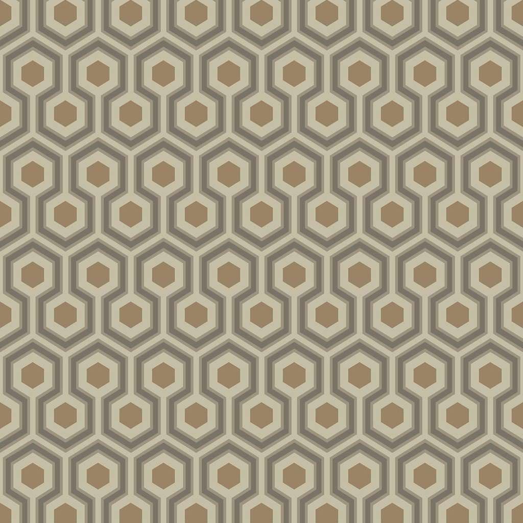Hicks' Hexagon-behang-Tapete-Cole & Son-Metallic Bronze-Rol-95/3017-Selected Wallpapers