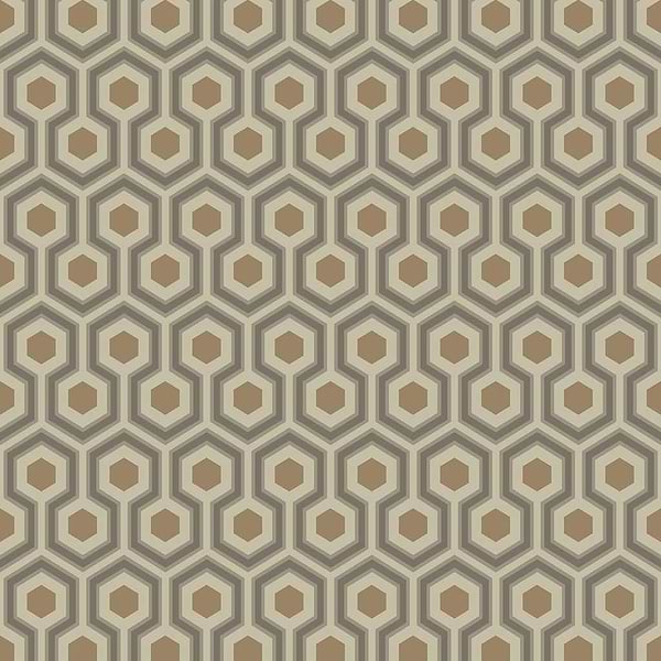Hicks' Hexagon-behang-Tapete-Cole & Son-Metallic Bronze-Rol-95/3017-Selected Wallpapers