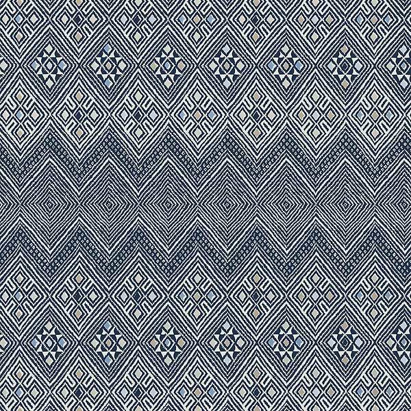 High Plains-Behang-Tapete-Thibaut-Navy and White-Rol-T13231-Selected Wallpapers