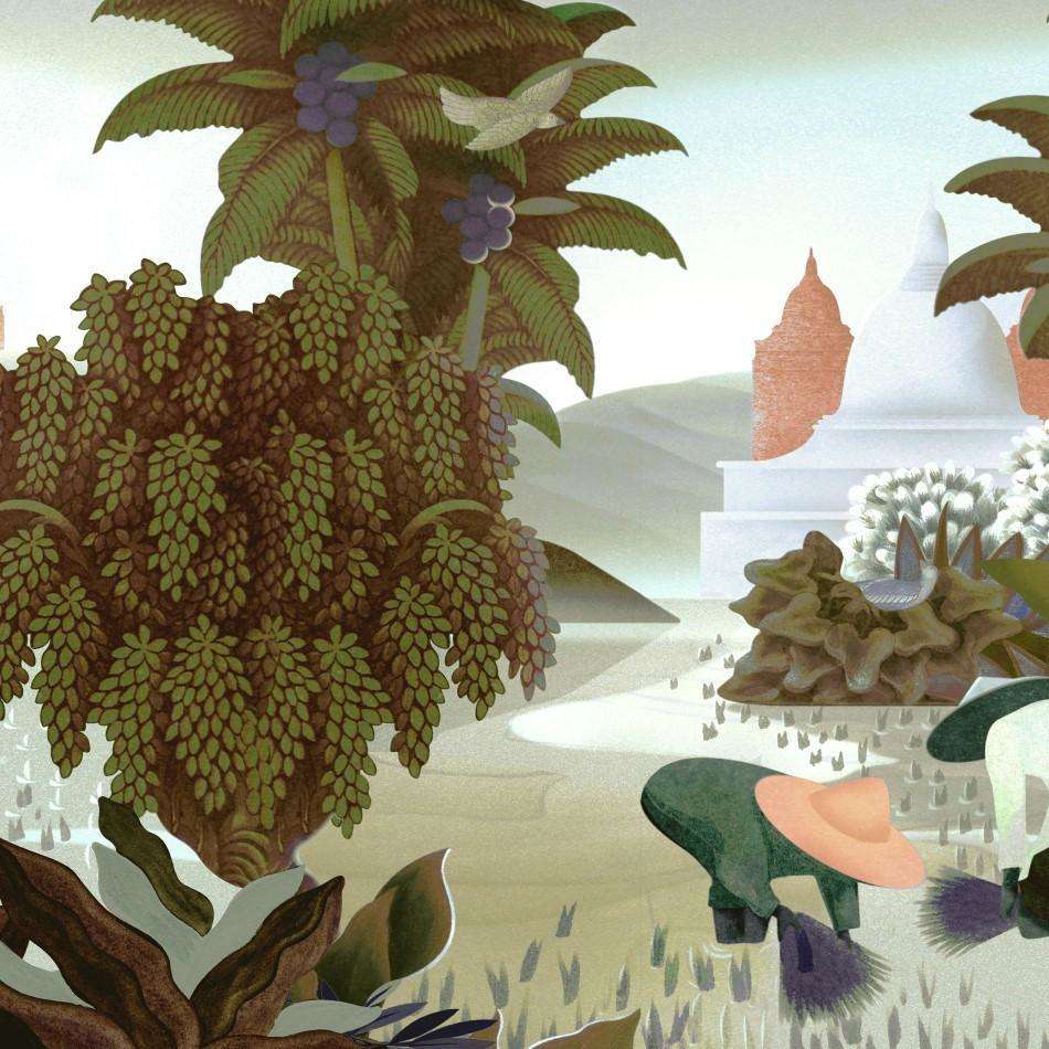 Hills of Spa-behang-Tapete-Arte-Dawn-Set-97591-Selected Wallpapers