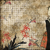Hiroshi Tsunoda - Geisha Graffiti-Behang-Tapete-Coordonne-Hikari-Non Woven-8000036N-Selected Wallpapers