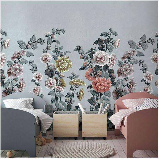 Holly Hock-behang-Tapete-Les Dominotiers-Selected Wallpapers