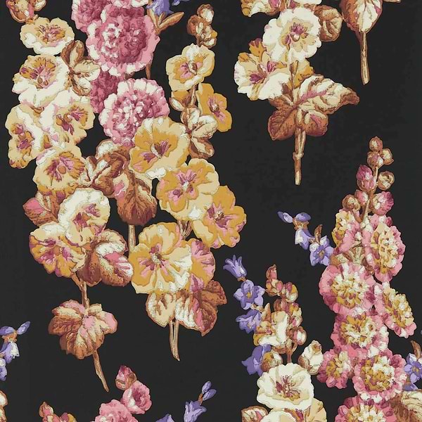 Hollyhocks-behang-Tapete-Sanderson-Copper/Rhodera-Rol-217032-Selected Wallpapers
