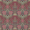 Honeysuckle and Tulip-behang-Tapete-Morris & Co-Burgundy/Sage-Rol-214703-Selected Wallpapers
