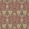 Honeysuckle and Tulip-behang-Tapete-Morris & Co-Red/Gold-Rol-214700-Selected Wallpapers