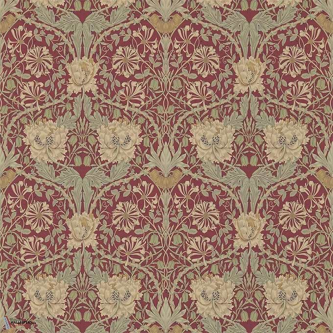 Honeysuckle and Tulip-behang-Tapete-Morris & Co-Red/Gold-Rol-214700-Selected Wallpapers