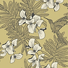 Hummingbird-Behang-Tapete-1838 wallcoverings-Mustard-Rol-1804-117-01-Selected Wallpapers
