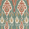 Ikat Bokhara-behang-Tapete-GP&J Baker-Teal-Rol-BW45090.4-Selected Wallpapers