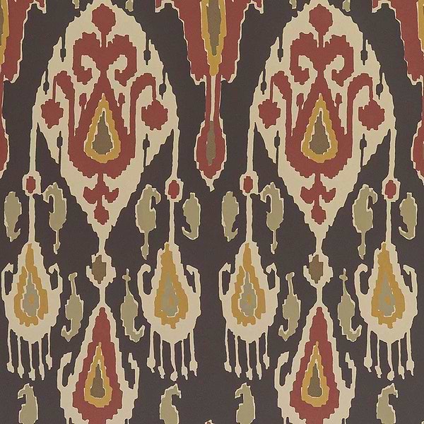 Ikat Bokhara-behang-Tapete-GP&J Baker-Espresso-Rol-BW45090.6-Selected Wallpapers