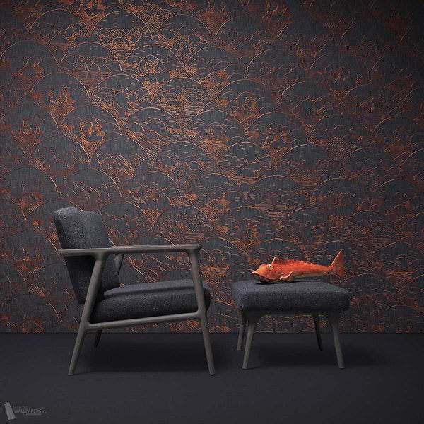 Indigo Macaque-behang-Tapete-Moooi-Selected Wallpapers