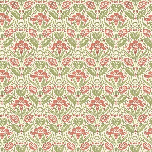 Iris Meadow-Behang-Tapete-GP&J Baker-Pink/Green-Rol-BW45101.1-Selected Wallpapers