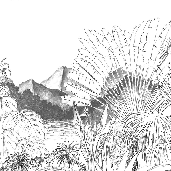 Itaya-behang-Tapete-Les Dominotiers-Black-Non Woven 70 cm-DOM503-Selected Wallpapers