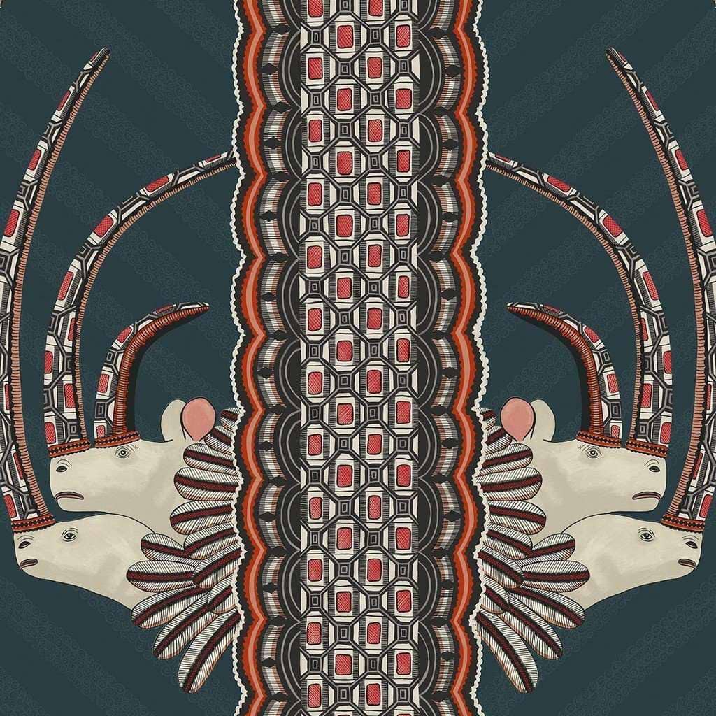 Jabu-Behang-Tapete-Cole & Son-Tangerine on Ink-Rol-109/3015-Selected Wallpapers