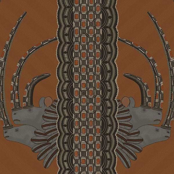 Jabu-Behang-Tapete-Cole & Son-Soot on Ginger-Rol-109/3018-Selected Wallpapers