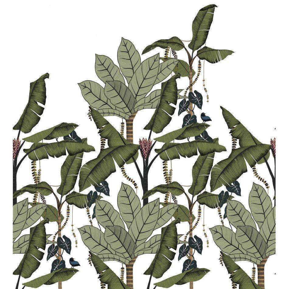 Jangala-behang-Tapete-Casamance-Blanc/Vert Mousse-Set-74992140-Selected Wallpapers
