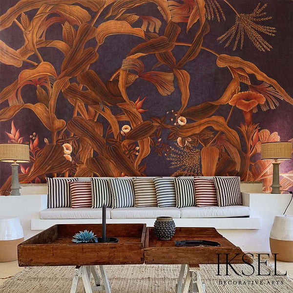 Japanese Cornflowers-Behang-Iksel-Selected Wallpapers