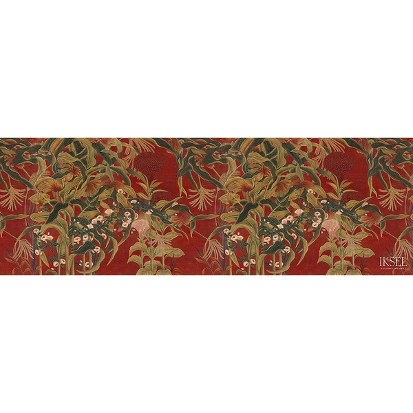 Japanese Cornflowers Red-Behang-Iksel-Selected Wallpapers