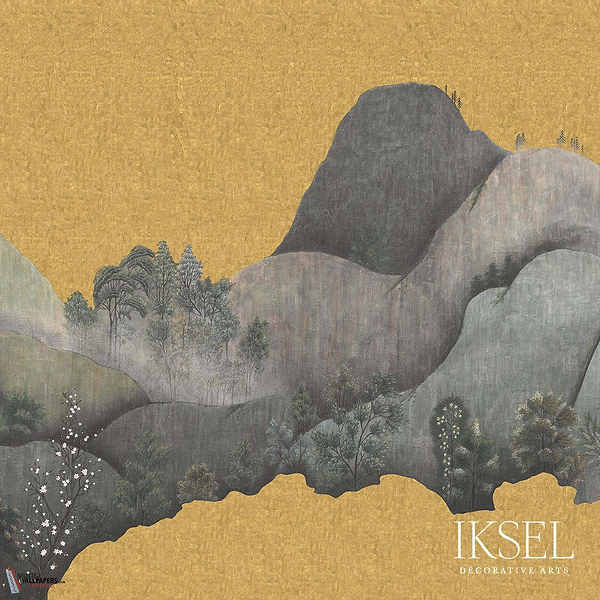 Japanese Mountains-Behang-Iksel-Crackled Gold-225 cm-SC145_CS95-Selected Wallpapers