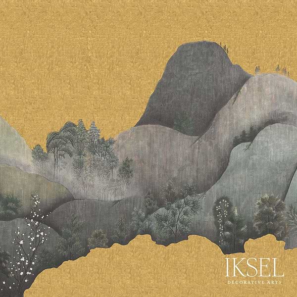 Japanese Mountains-Behang-Iksel-Crackled Gold-225 cm-SC145_CS95-Selected Wallpapers