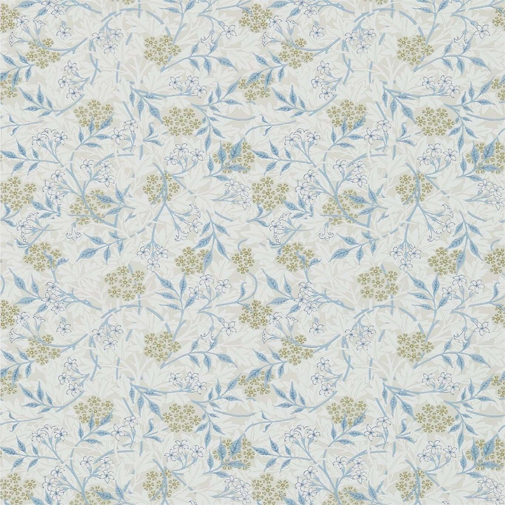 Jasmine-behang-Tapete-Morris & Co-Ecru/Woad-Rol-214724-Selected Wallpapers
