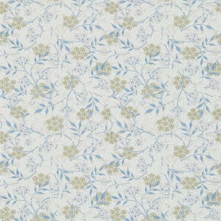 Jasmine-behang-Tapete-Morris & Co-Ecru/Woad-Rol-214724-Selected Wallpapers