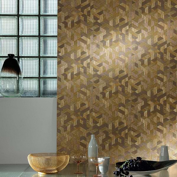 Juego de Paja (metal)-behang-Tapete-Elitis-Selected Wallpapers