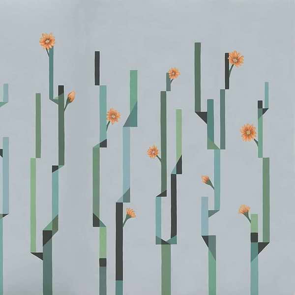 La Bien Querida - Flor de Cactus-Behang-Tapete-Coordonne-Dia-Non Woven-8000054N-Selected Wallpapers