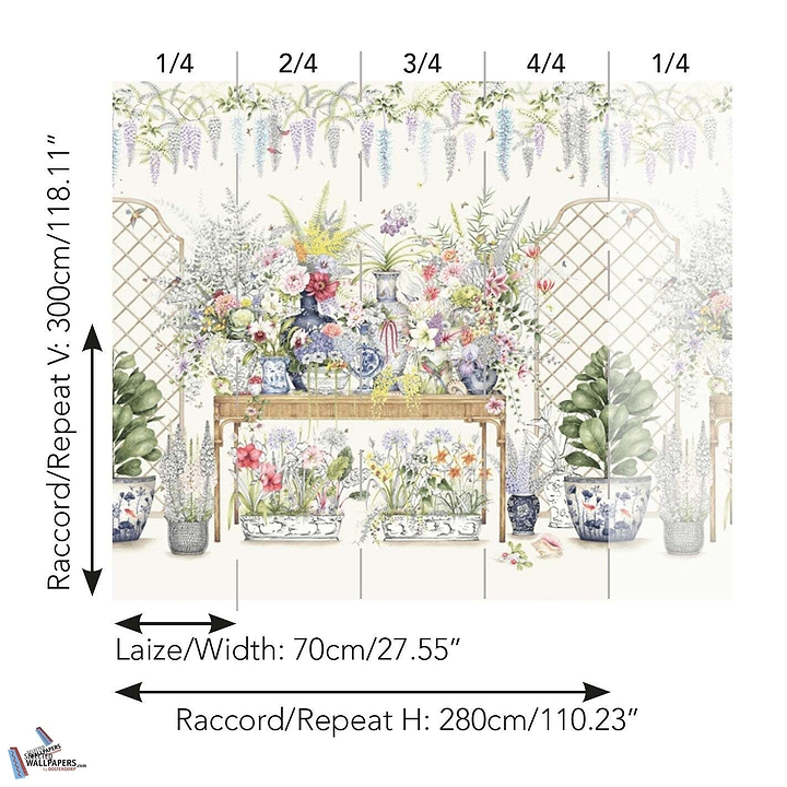 La Ceremonie Fleurie-Behang-Tapete-Pierre Frey-Selected Wallpapers