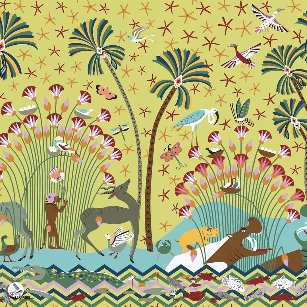 La Faune et La Flore-Behang-Tapete-Pierre Frey-Tropical-Rol-FP894001-Selected Wallpapers