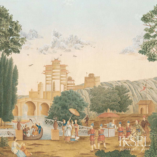 La Fete Chinoise-behang-Iksel-Multicolor-225 cm-SC120_CS11-Selected Wallpapers