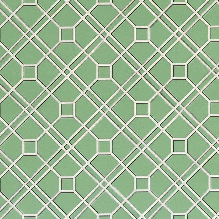 Langdale Trellis-behang-Tapete-GP&J Baker-Green-Rol-BW45071.10-Selected Wallpapers
