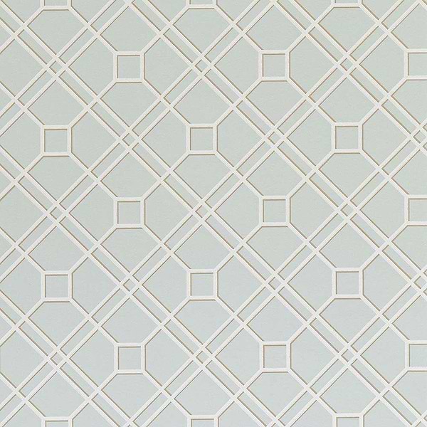 Langdale Trellis-behang-Tapete-GP&J Baker-Soft Aqua-Rol-BW45071.11-Selected Wallpapers