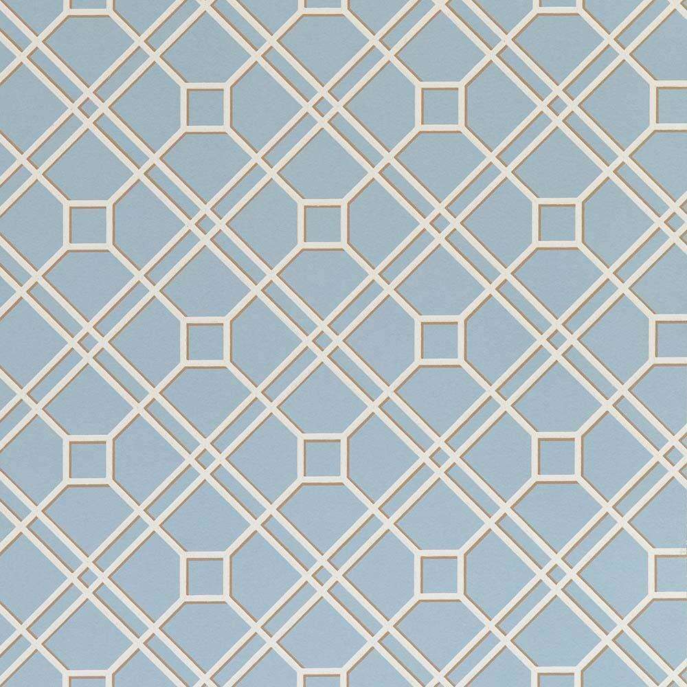 Langdale Trellis-behang-Tapete-GP&J Baker-Soft Blue-Rol-BW45071.9-Selected Wallpapers