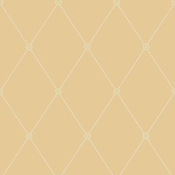 Large Georgian Rope Trellis-Behang-Tapete-Cole & Son-Ochre-Rol-100/13064-Selected Wallpapers