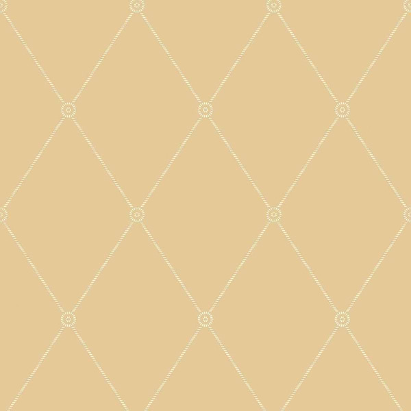 Large Georgian Rope Trellis-Behang-Tapete-Cole & Son-Ochre-Rol-100/13064-Selected Wallpapers